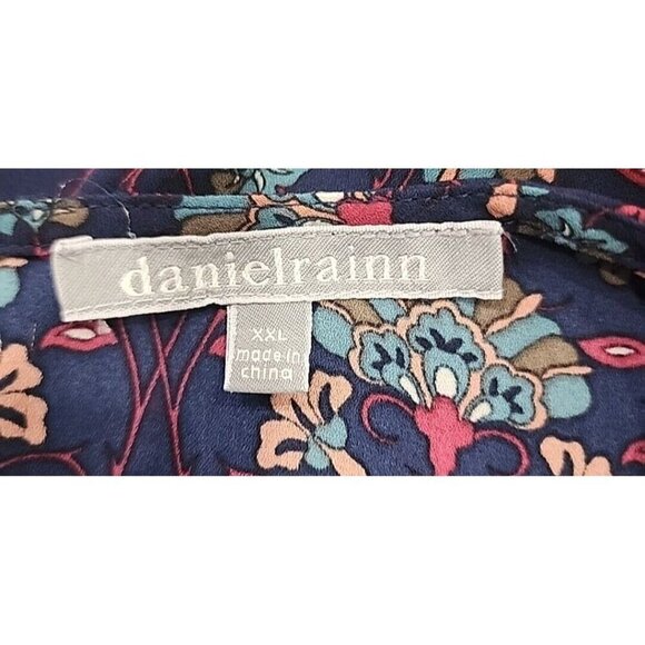 Daniel Rainn Albado Tunic Top Sleeveless Blue Floral Blouse Women's XXL - Picture 6 of 8